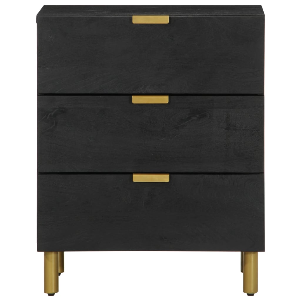 Nattbord svart 50x33x62 cm konstruert tre