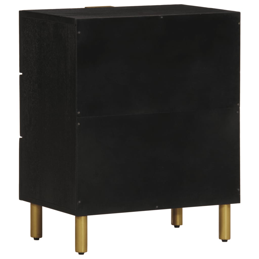 Nattbord svart 50x33x62 cm konstruert tre