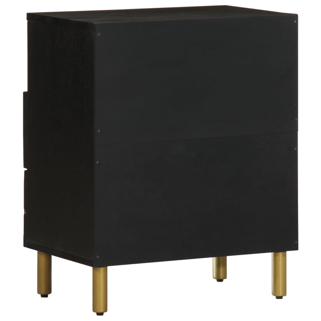 Nattbord svart 50x33x62 cm konstruert tre
