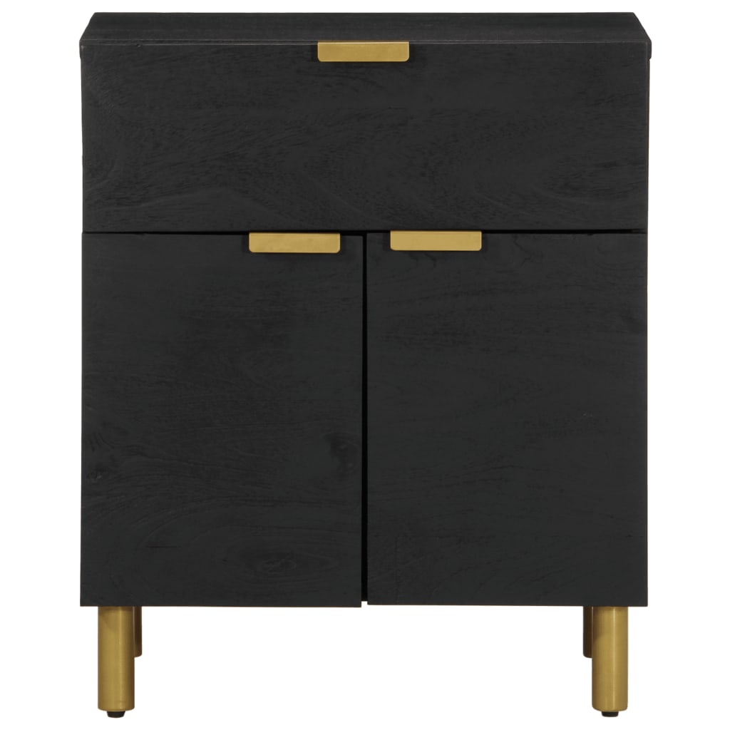 Nattbord svart 50x33x60 cm konstruert tre