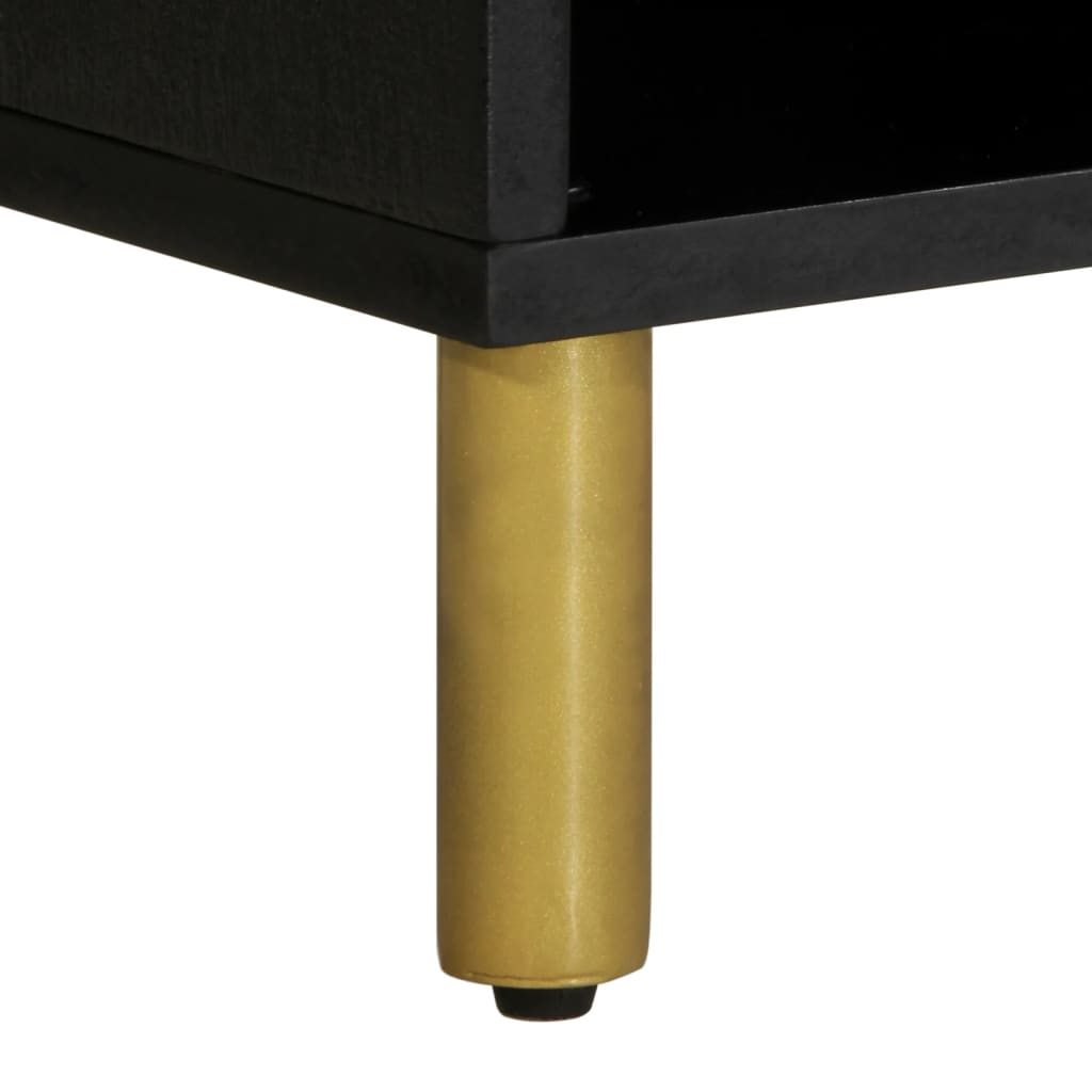 TV-benk svart 100x33x46 cm konstruert tre