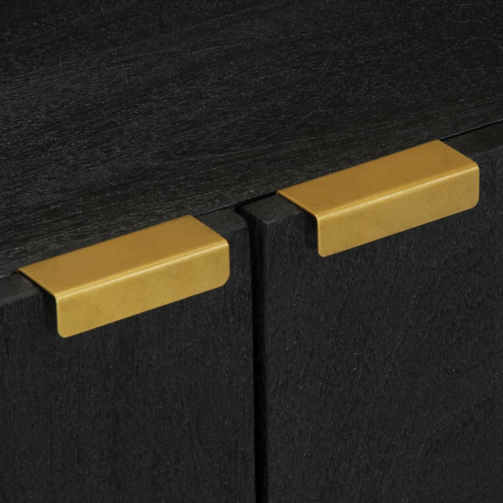 Skjenk svart 60x33x75 cm konstruert tre