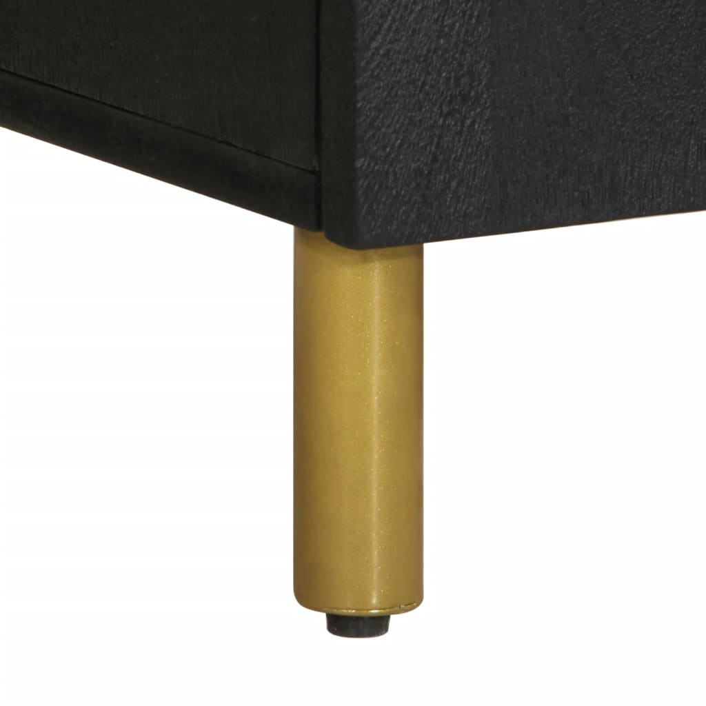 Skjenk svart 60x33x75 cm konstruert tre