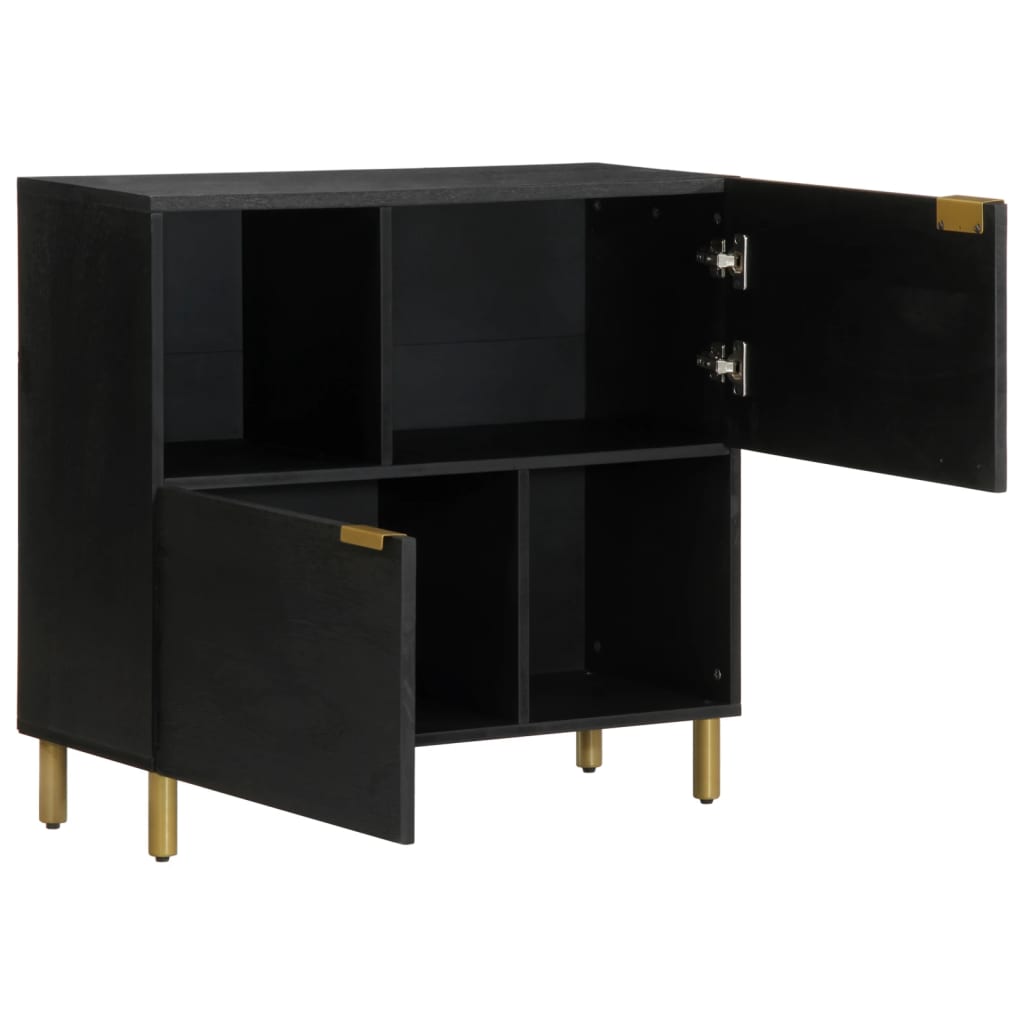 Skjenk svart 80x33x75 cm konstruert tre