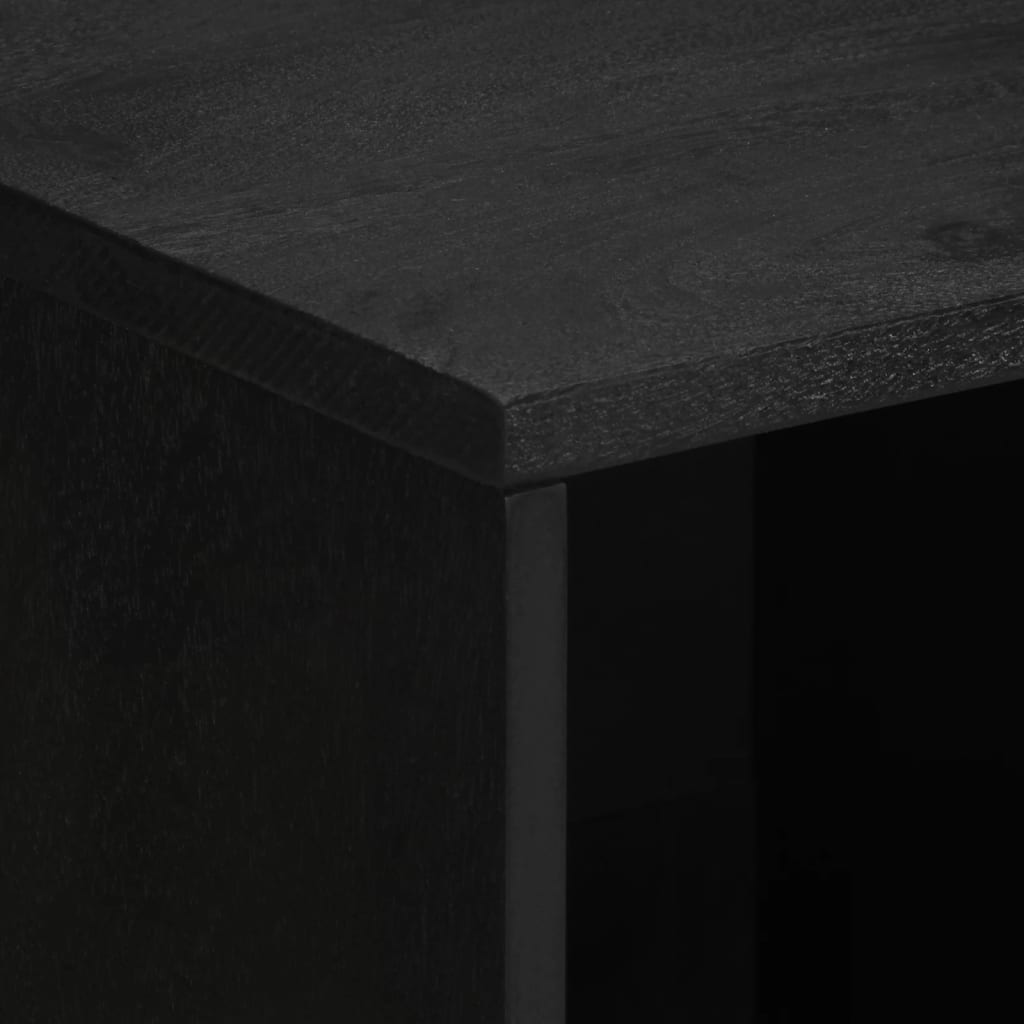 Skjenk svart 80x33x75 cm konstruert tre