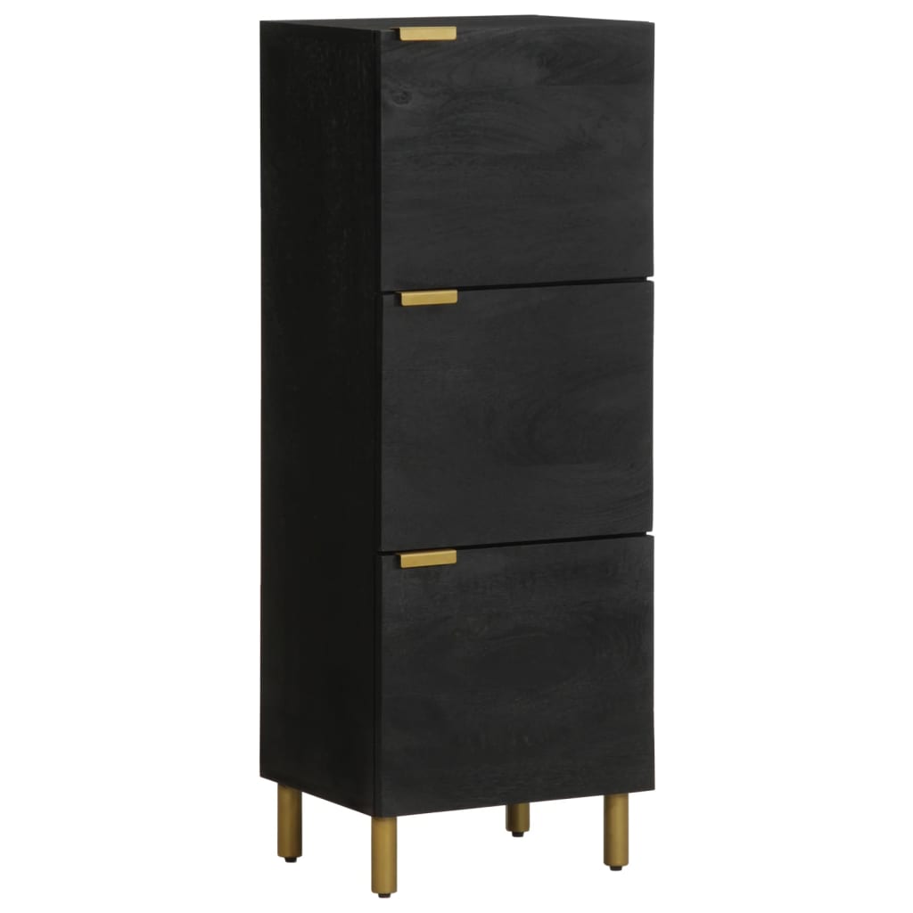 Highboard svart 40x33x110 cm konstruert tre