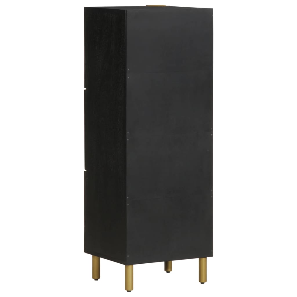 Highboard svart 40x33x110 cm konstruert tre