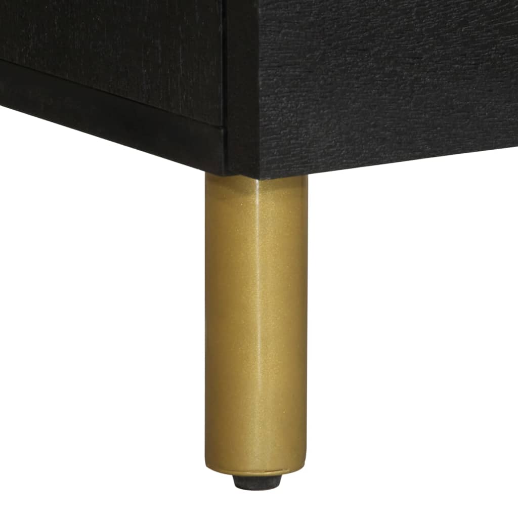 Highboard svart 40x33x110 cm konstruert tre