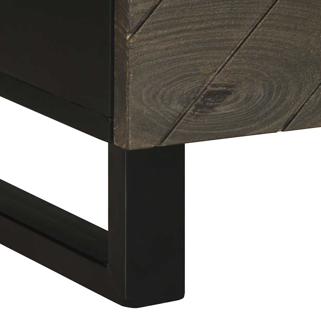 Nattbord 2 stk svart 40x33x46 cm heltre mango
