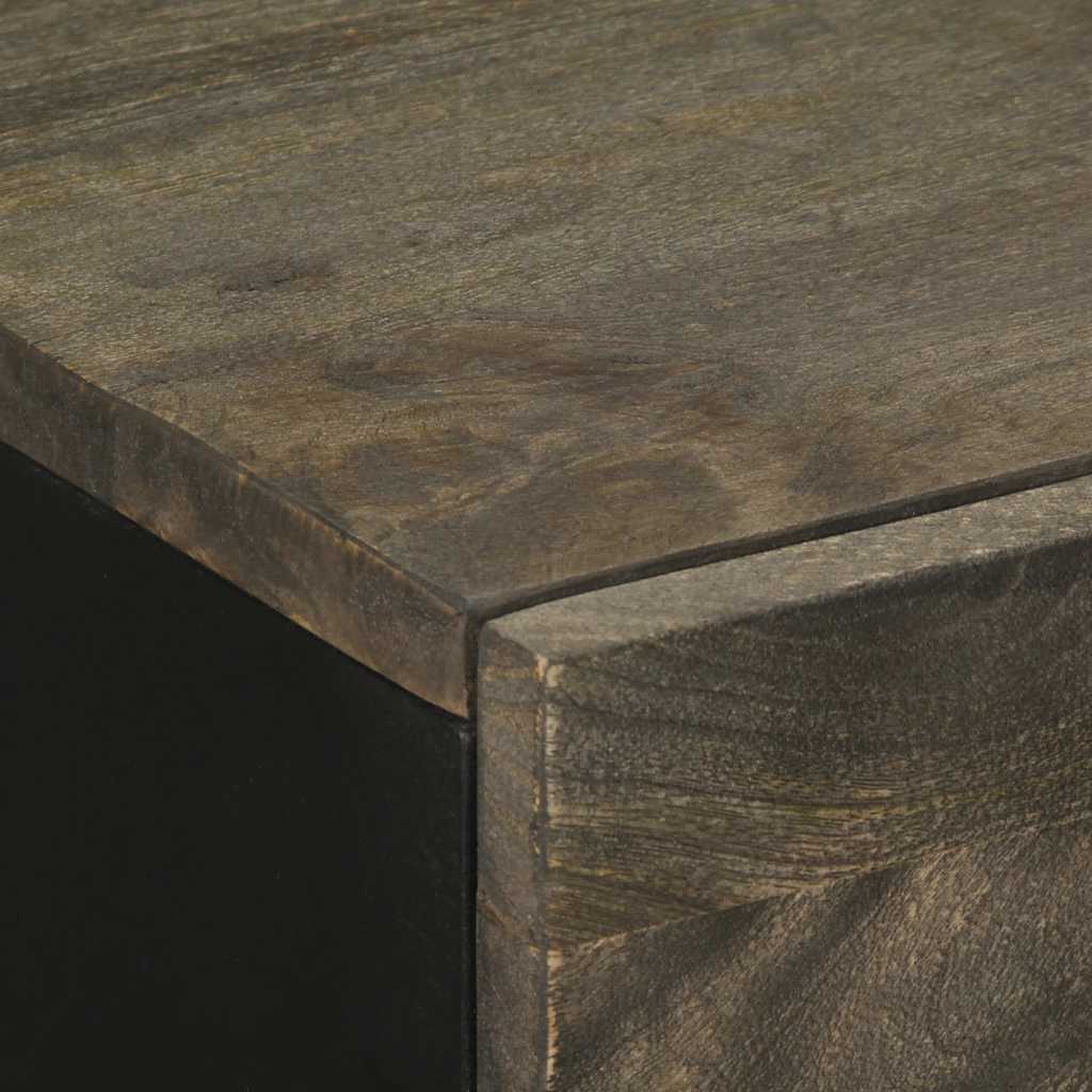 Skjenk svart 60x33x75 cm heltre mango