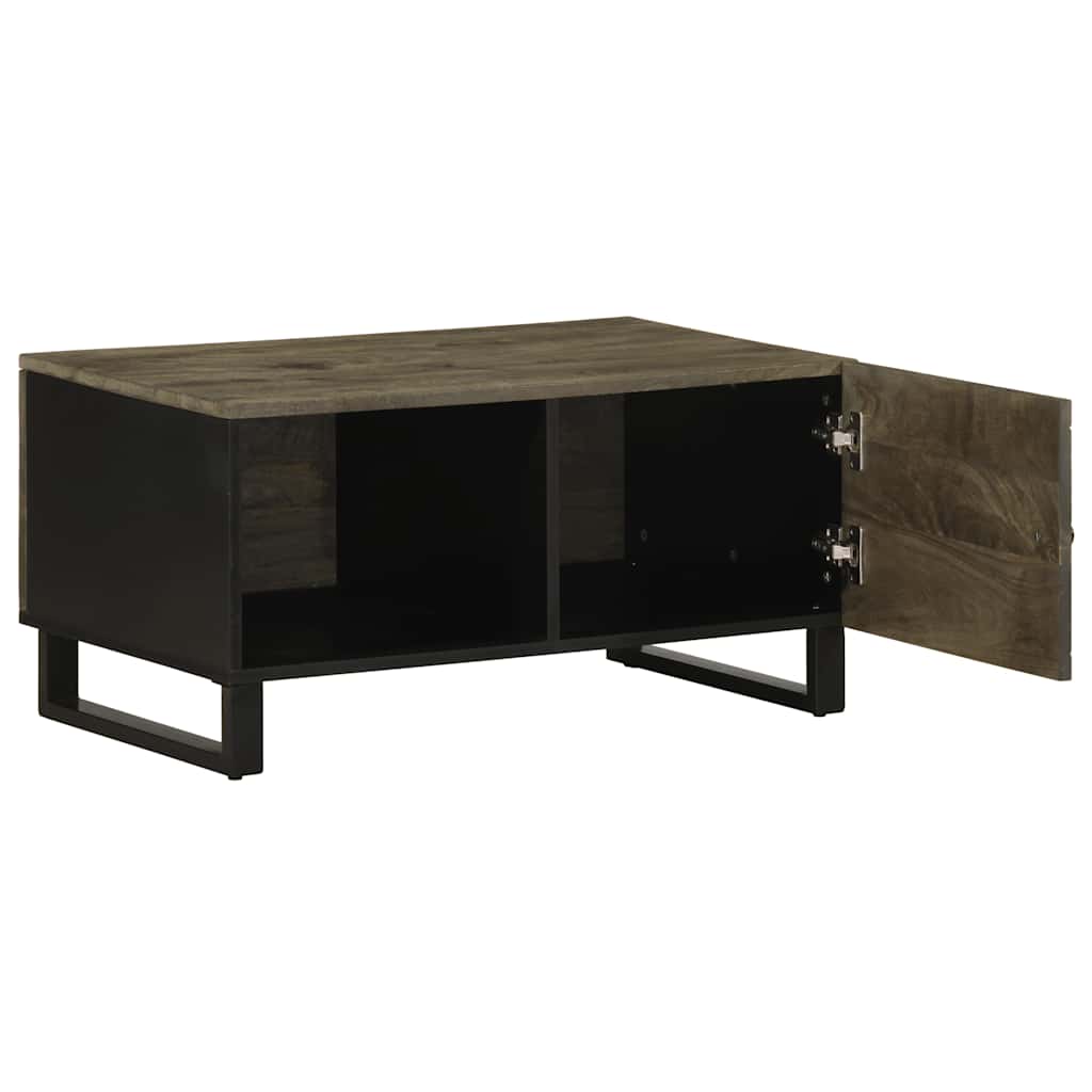 Salongbord svart 80x50x40 cm heltre furu