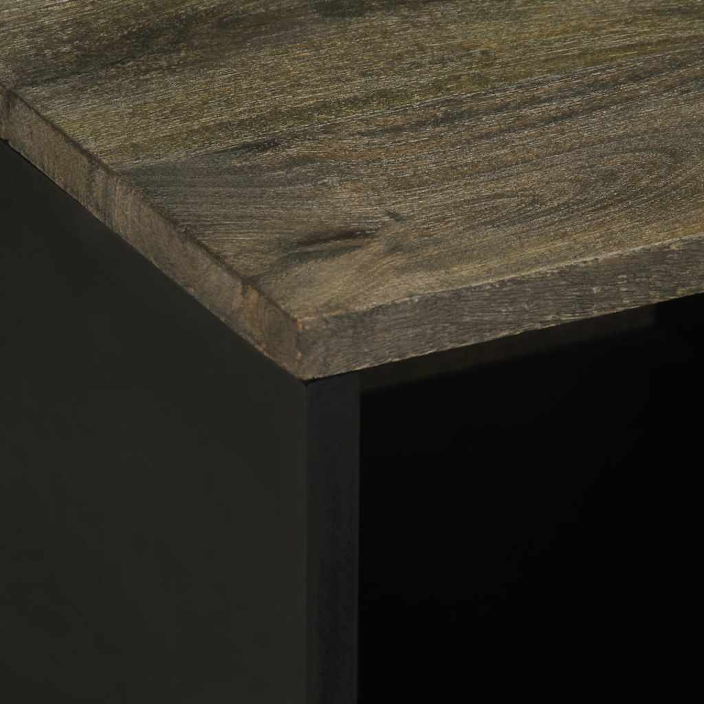 Salongbord svart 80x50x40 cm heltre furu