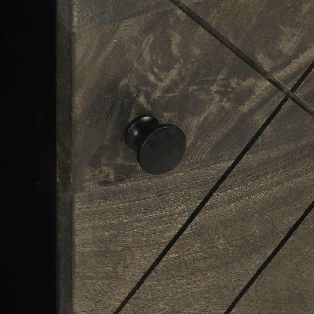 Salongbord svart 80x50x40 cm heltre furu