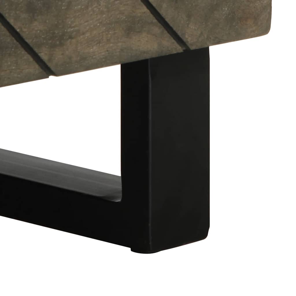 Salongbord svart 80x50x40 cm heltre furu
