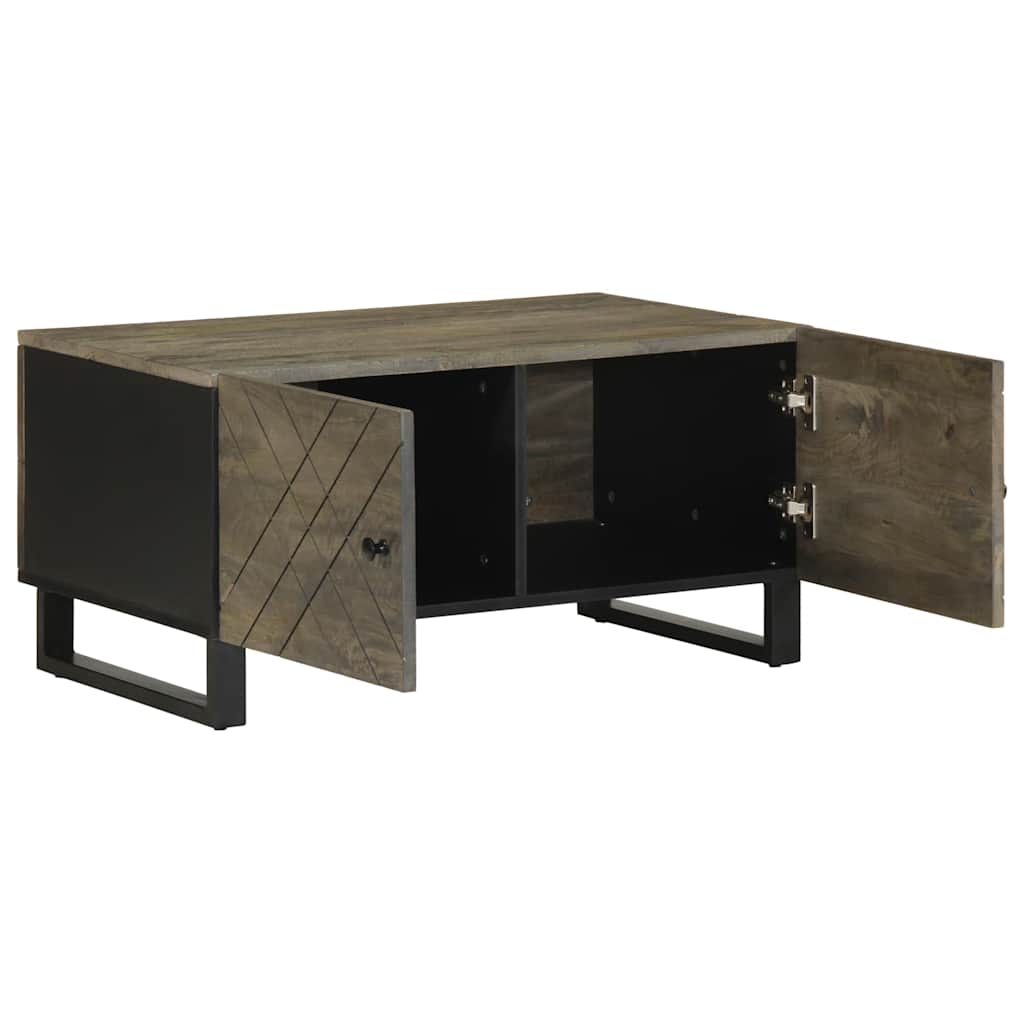 Salongbord svart 80x50x40 cm heltre furu