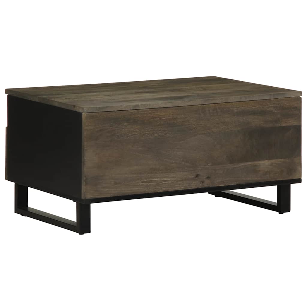 Salongbord svart 80x54x40 cm heltre furu