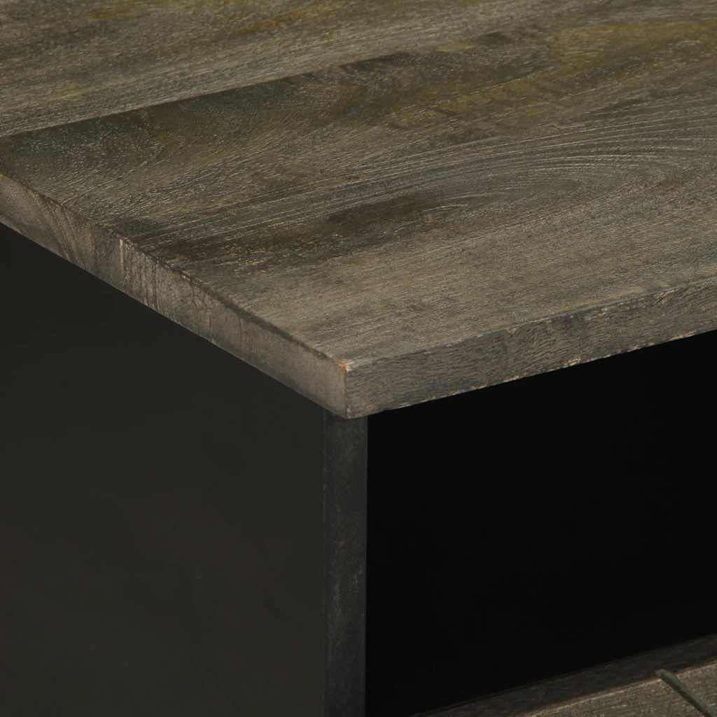 Salongbord svart 80x54x40 cm heltre furu