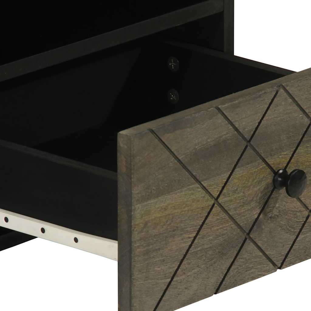 Salongbord svart 80x54x40 cm heltre furu