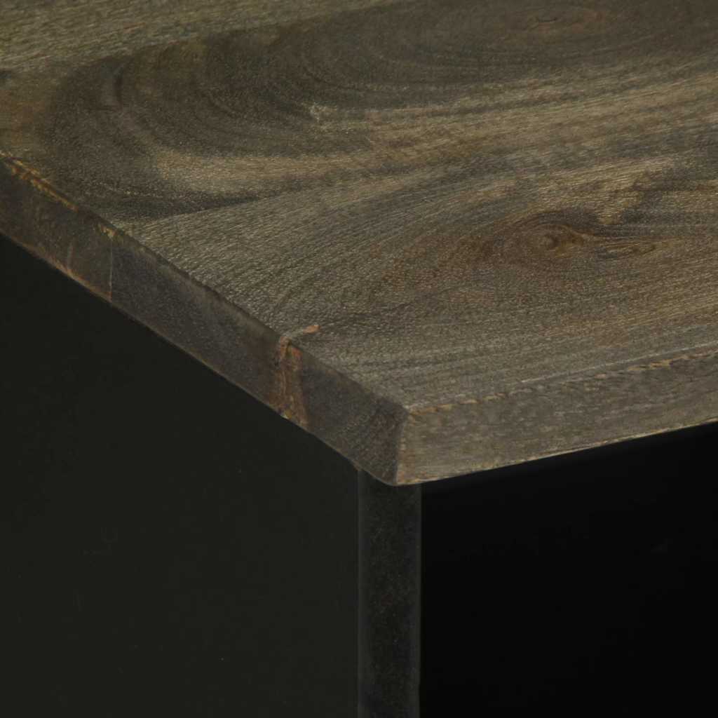 TV-benk svart 100x33x46 cm heltre mango