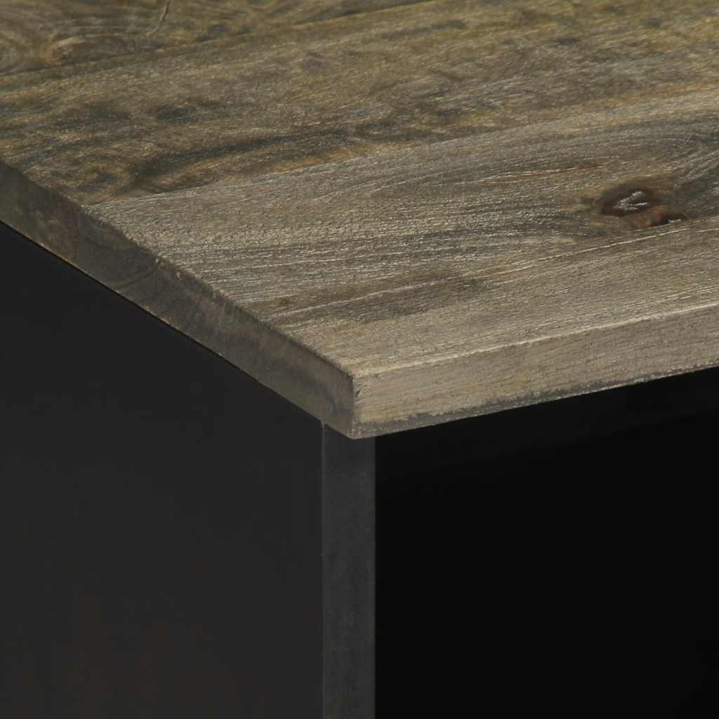 TV-benk svart 100x33x46 cm heltre mango