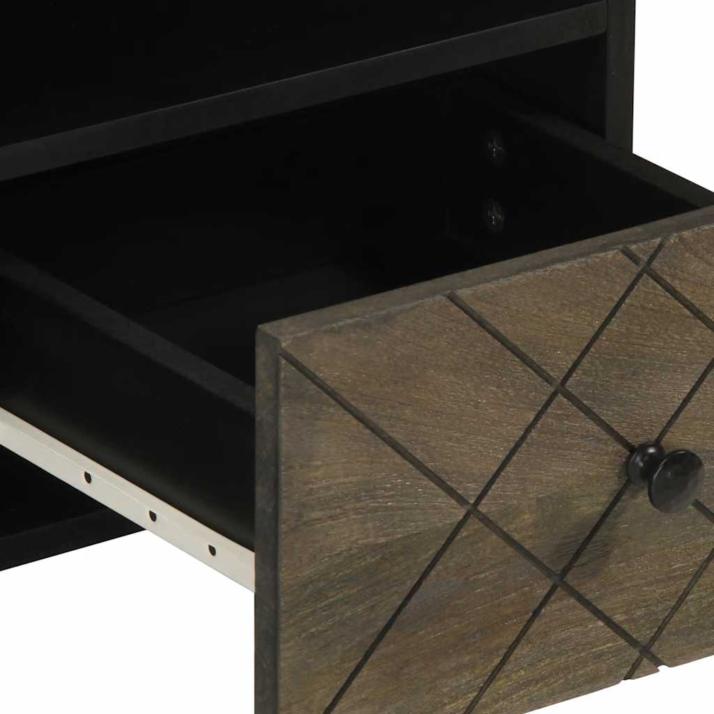 TV-benk svart 100x33x46 cm heltre mango