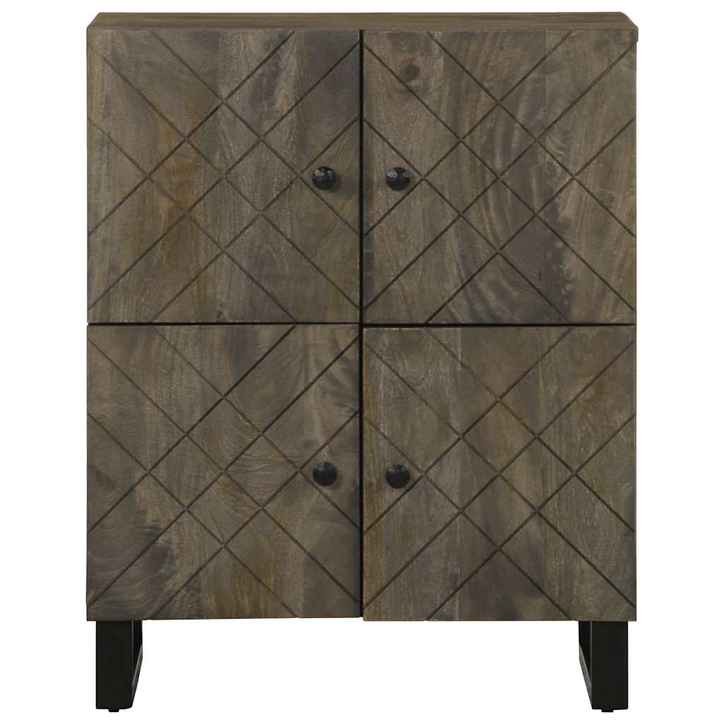Skjenk svart 60x33x75 cm heltre mango