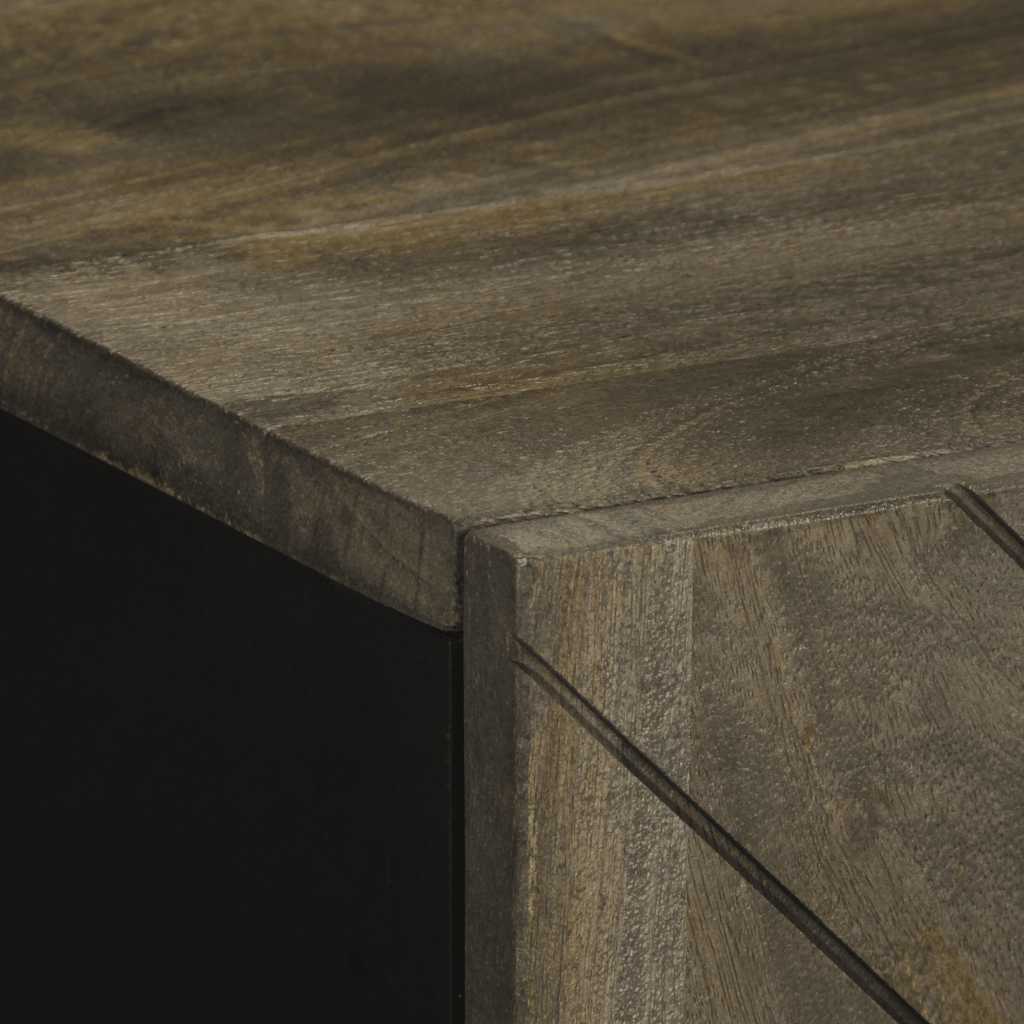 Skjenk svart 60x33x75 cm heltre mango
