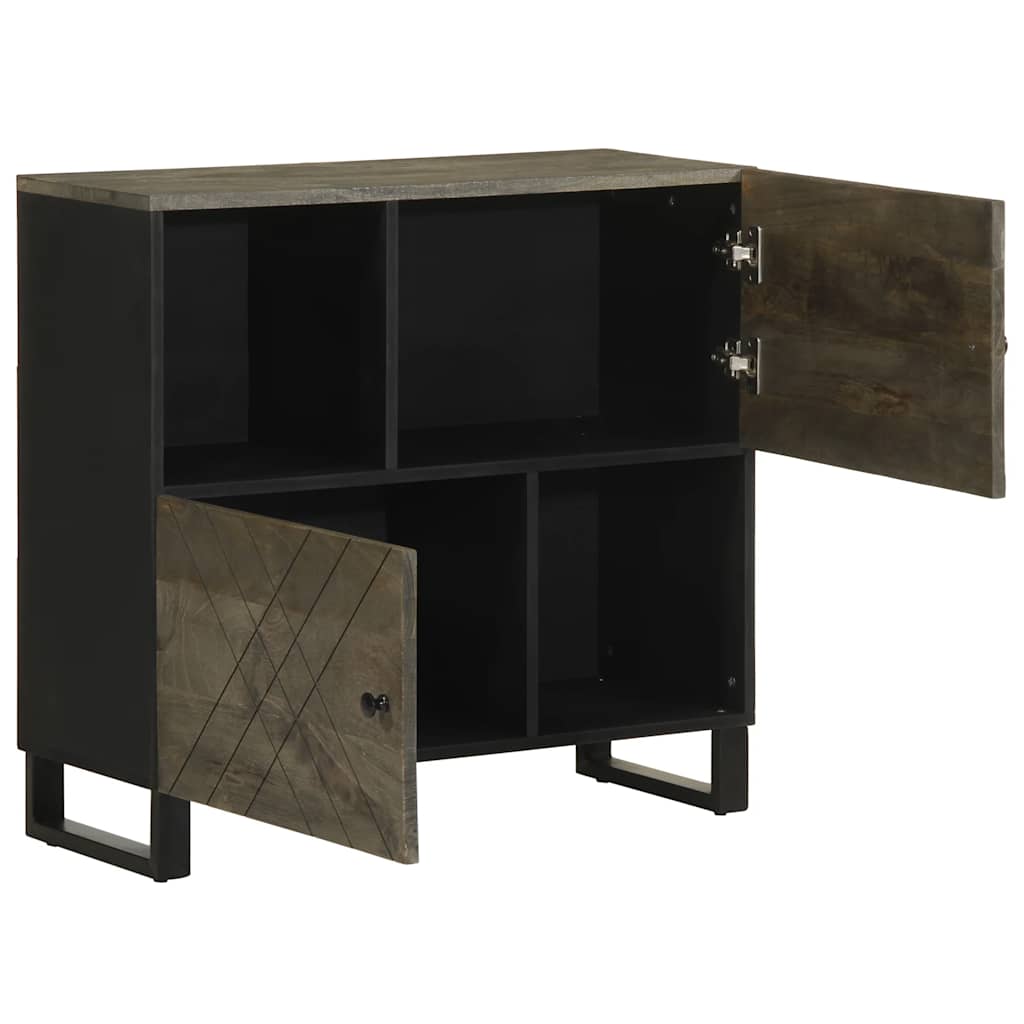 Skjenk svart 80x33x75 cm heltre mango
