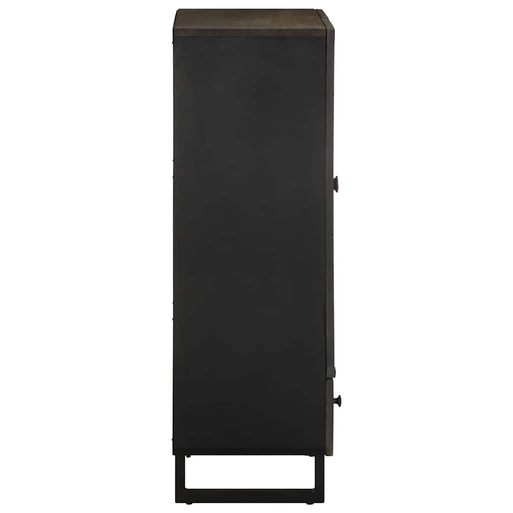 Highboard svart 60x33x100 cm heltre mango