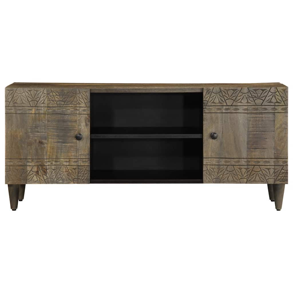 TV-benk lysegrå 105x33,5x46 cm heltre mango