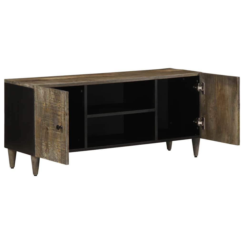 TV-benk lysegrå 105x33,5x46 cm heltre mango