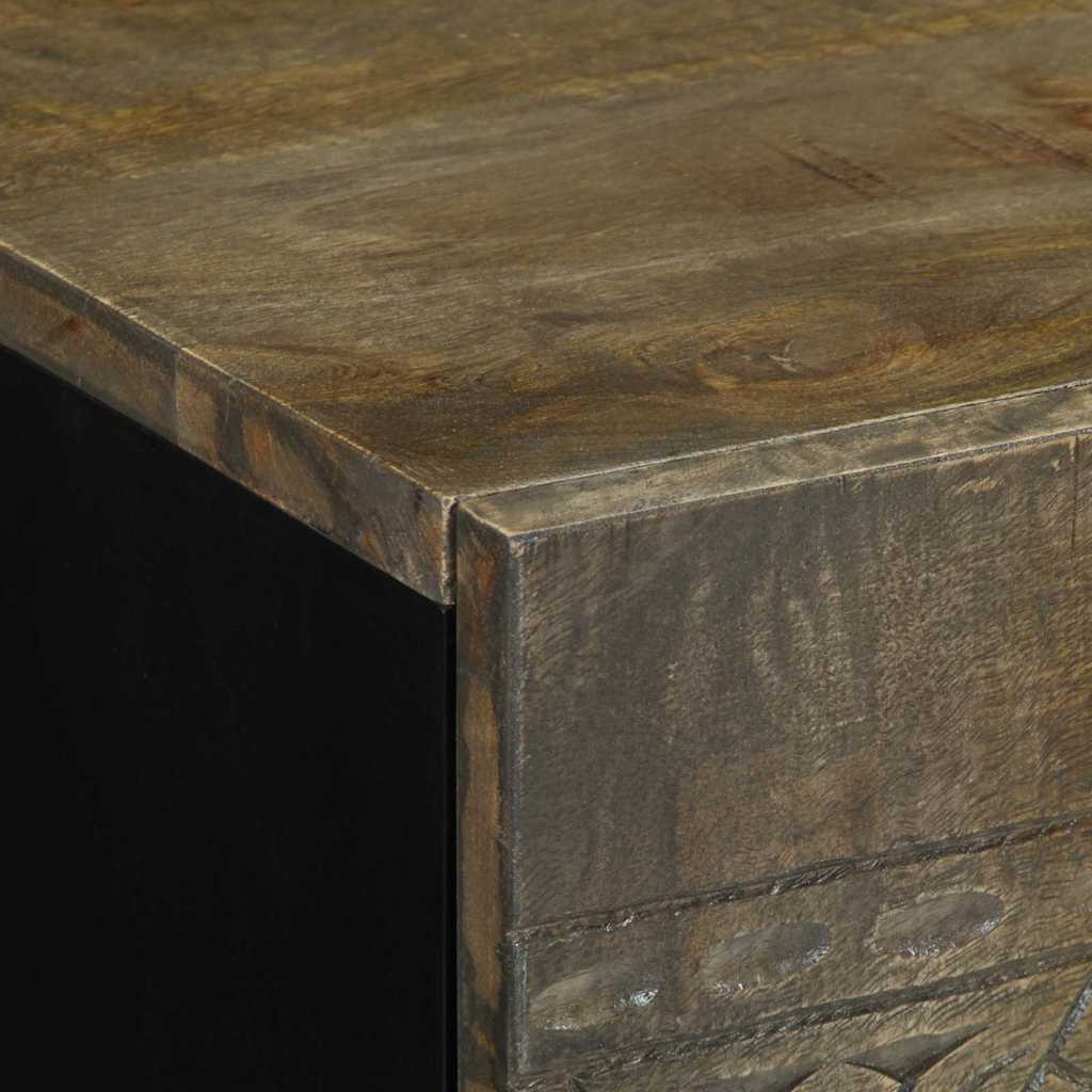 Nattbord lysegrå 50x33x60 cm heltre mango