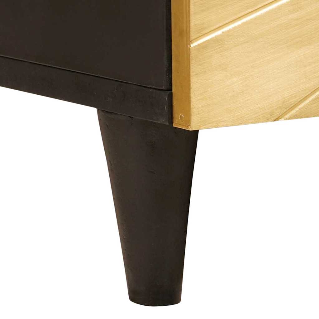 Kaffebord Svart og Gull 100 x 54 x 40 cm Konstruert tre