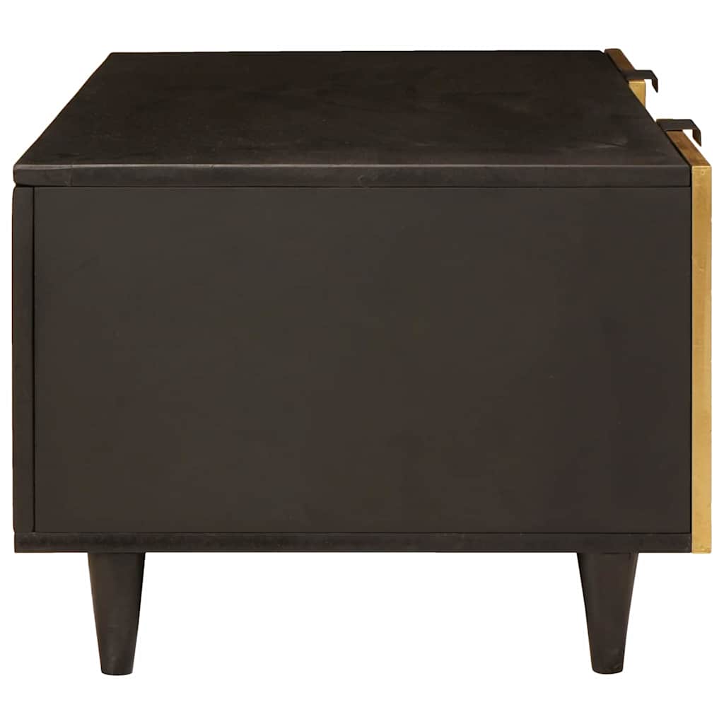 Kaffebord Svart og Gull 100 x 54 x 40 cm Konstruert tre