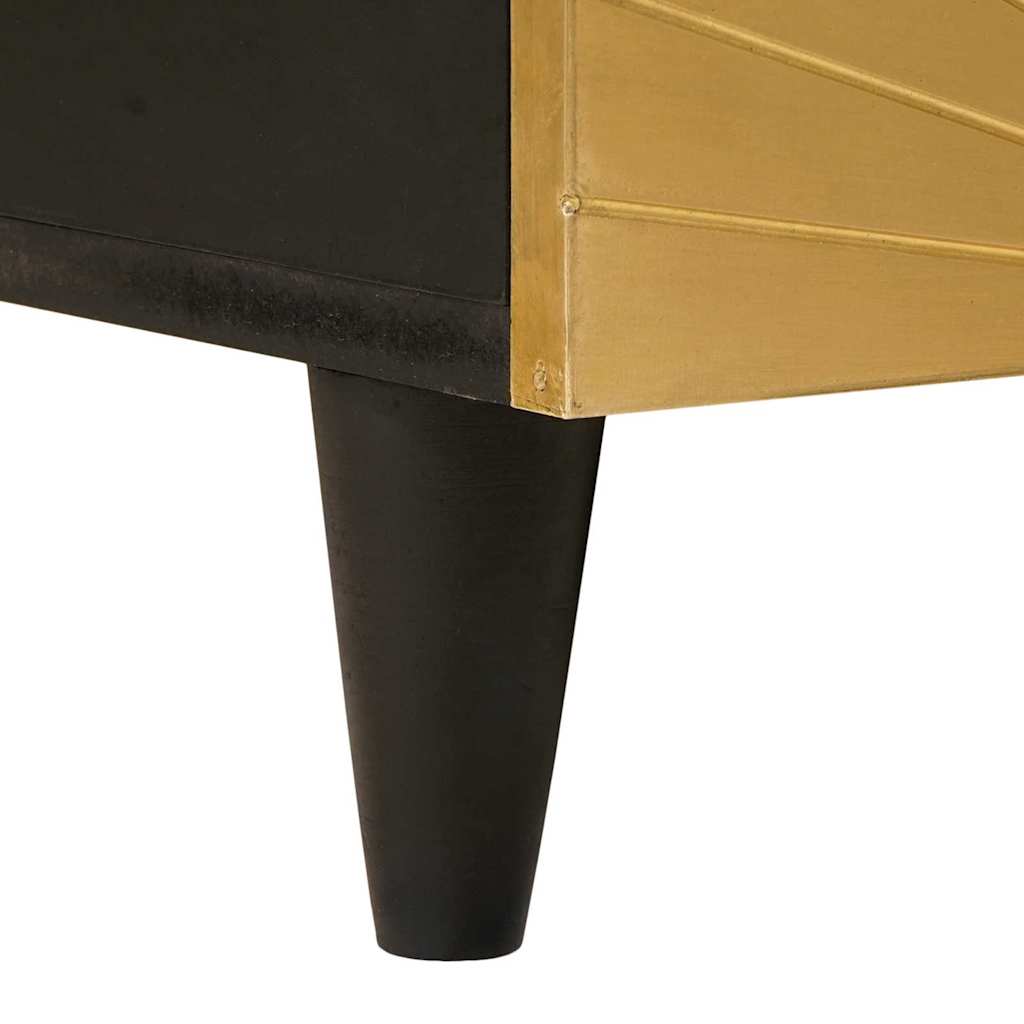 Kaffebord Svart og Gull 40 x 33 x 46 cm Konstruert tre