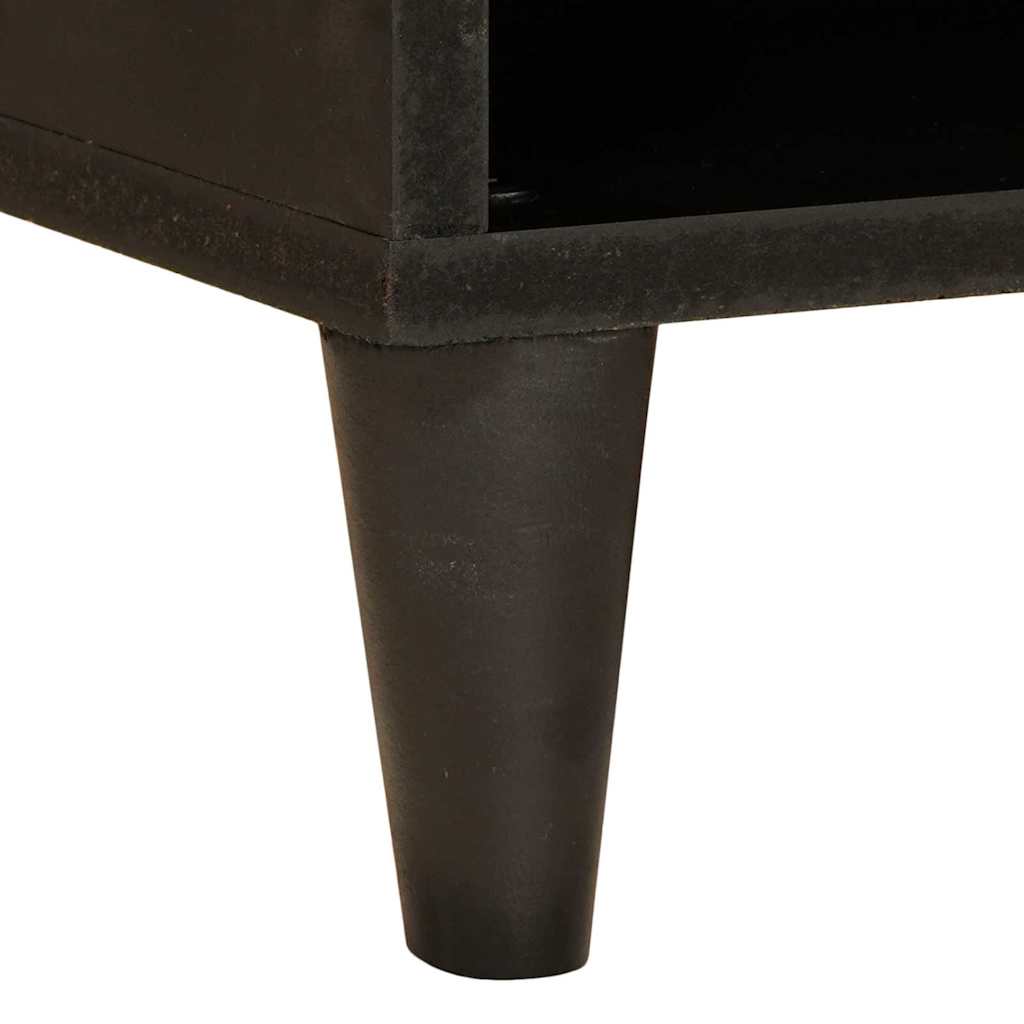 TV-skap med hylle Svart og Gull 80 x 33 x 46 cm Konstruert tre