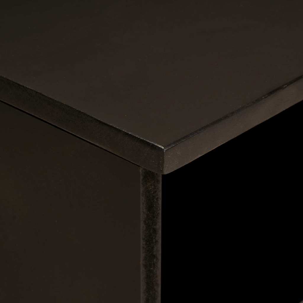 TV-skap med skuff Svart og Gull 80 x 33 x 46 cm Konstruert tre