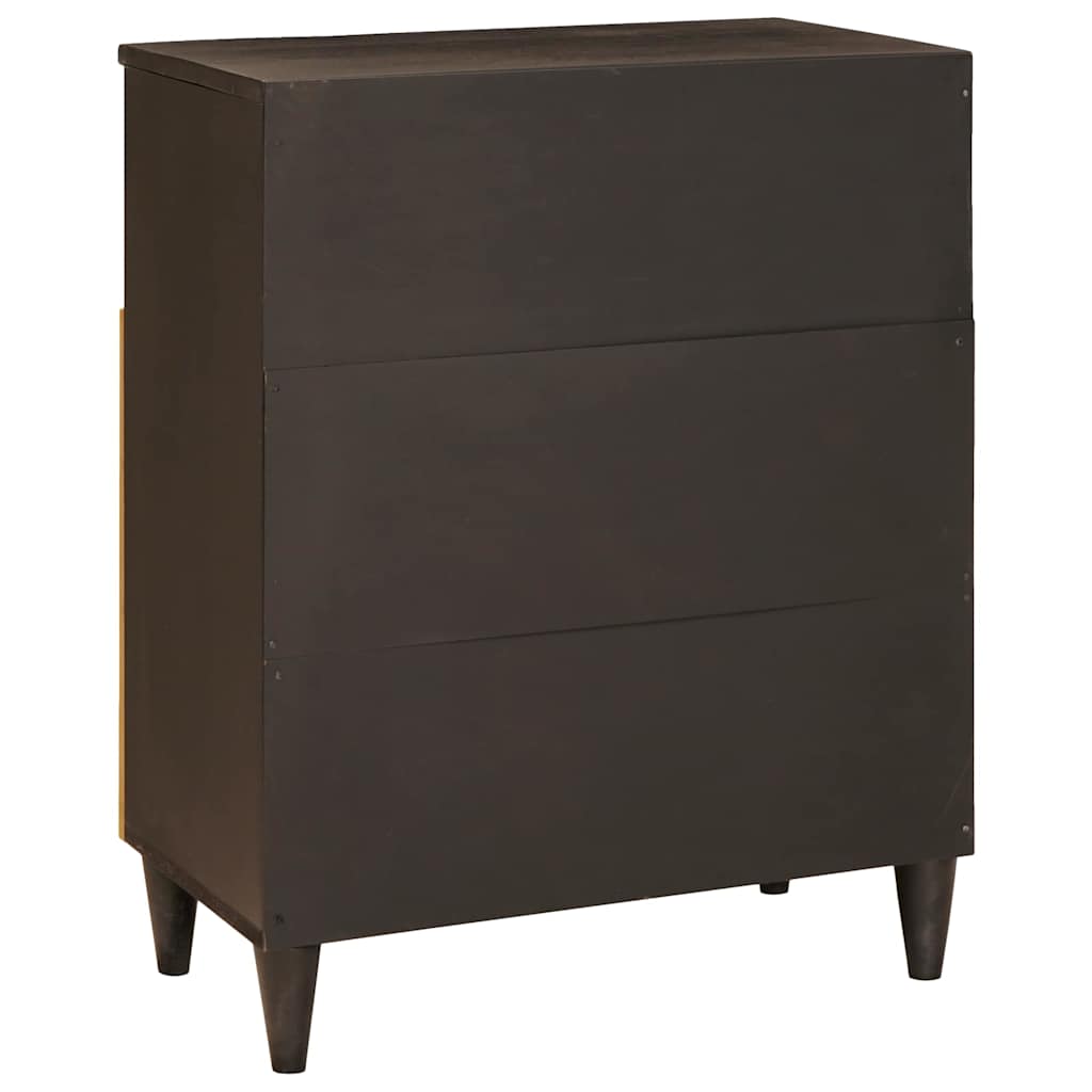 Serviesskap Svart og Gull 60 x 33 x 75 cm Massiv mango tre