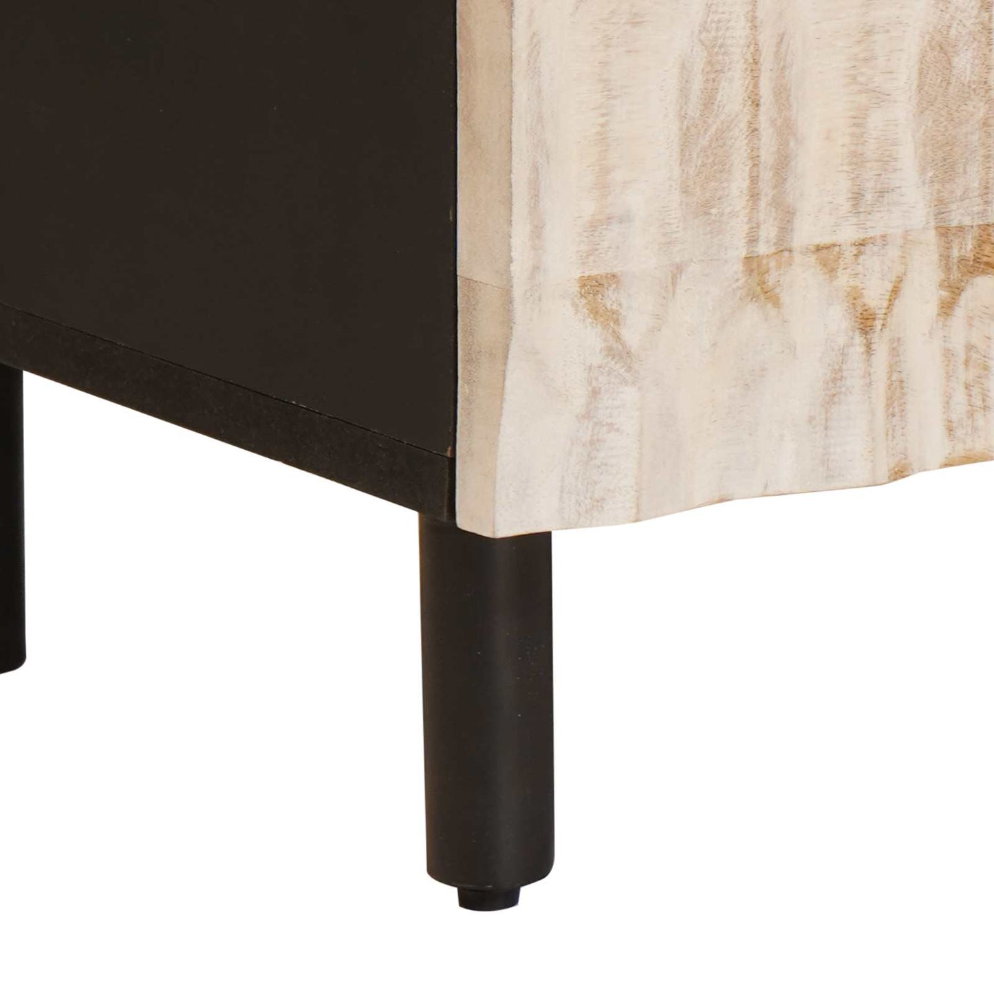 TV-skap Hvit Vask Finish 70 x 33 x 46 cm Massiv mango tre