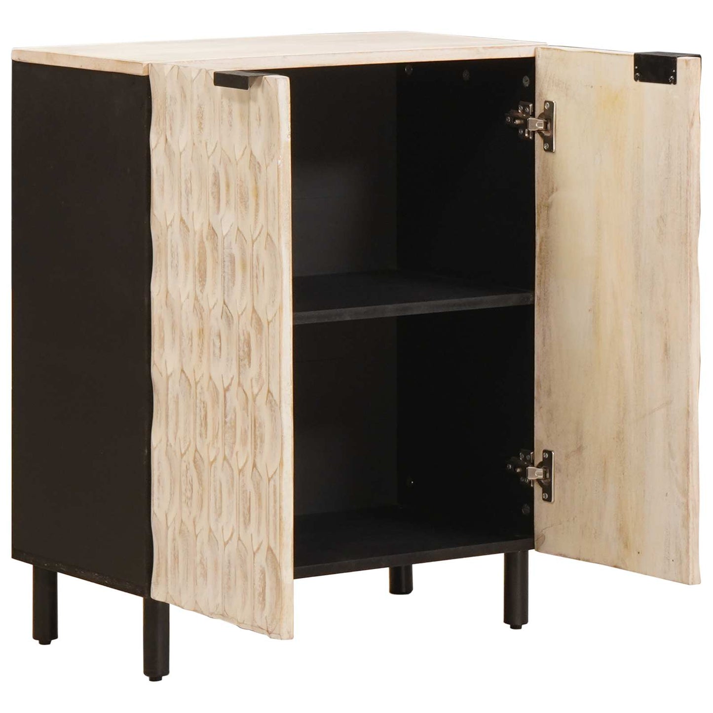Serviesskap Hvit Vask Finish 60 x 33 x 75 cm Massiv mango tre
