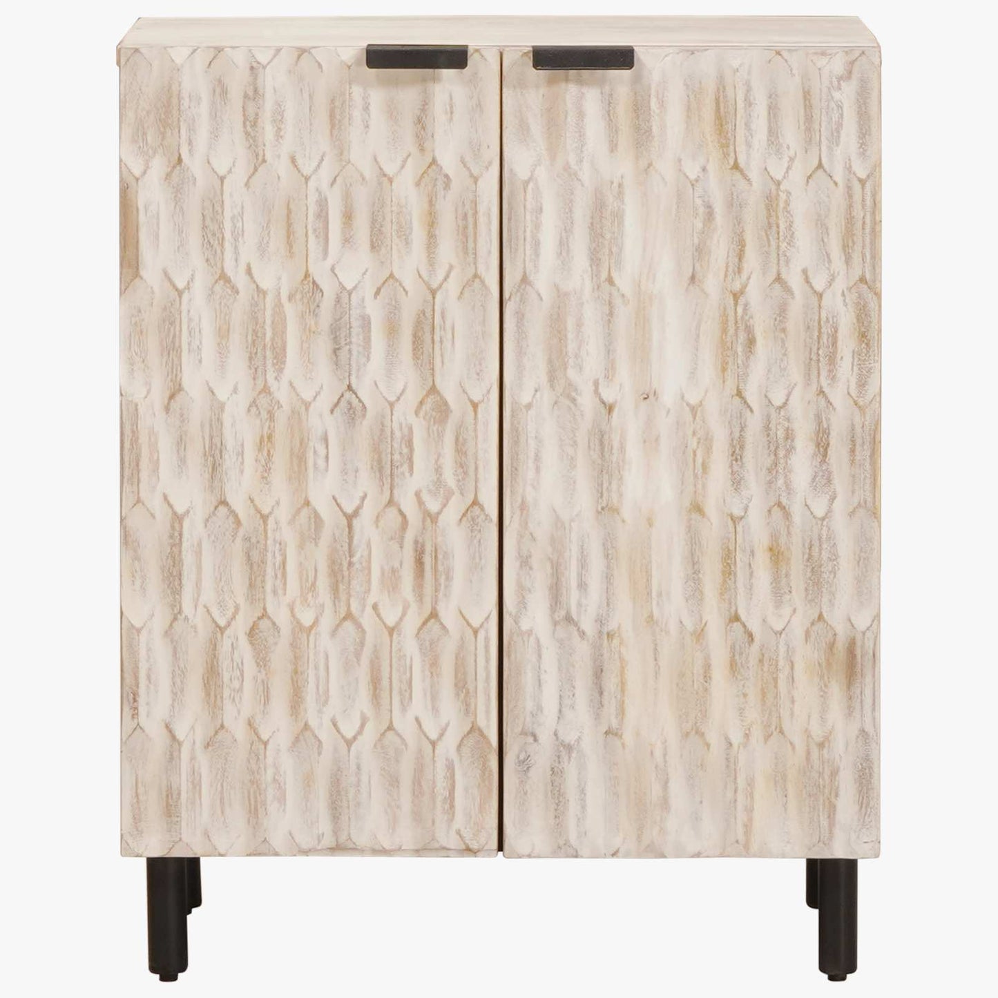 Serviesskap Hvit Vask Finish 60 x 33 x 75 cm Massiv mango tre