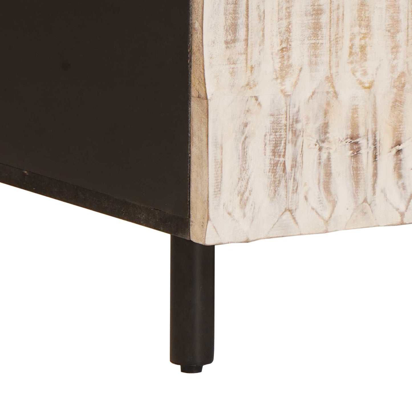 Kaffebord Hvit 80 x 50 x 40 cm Massiv mango tre