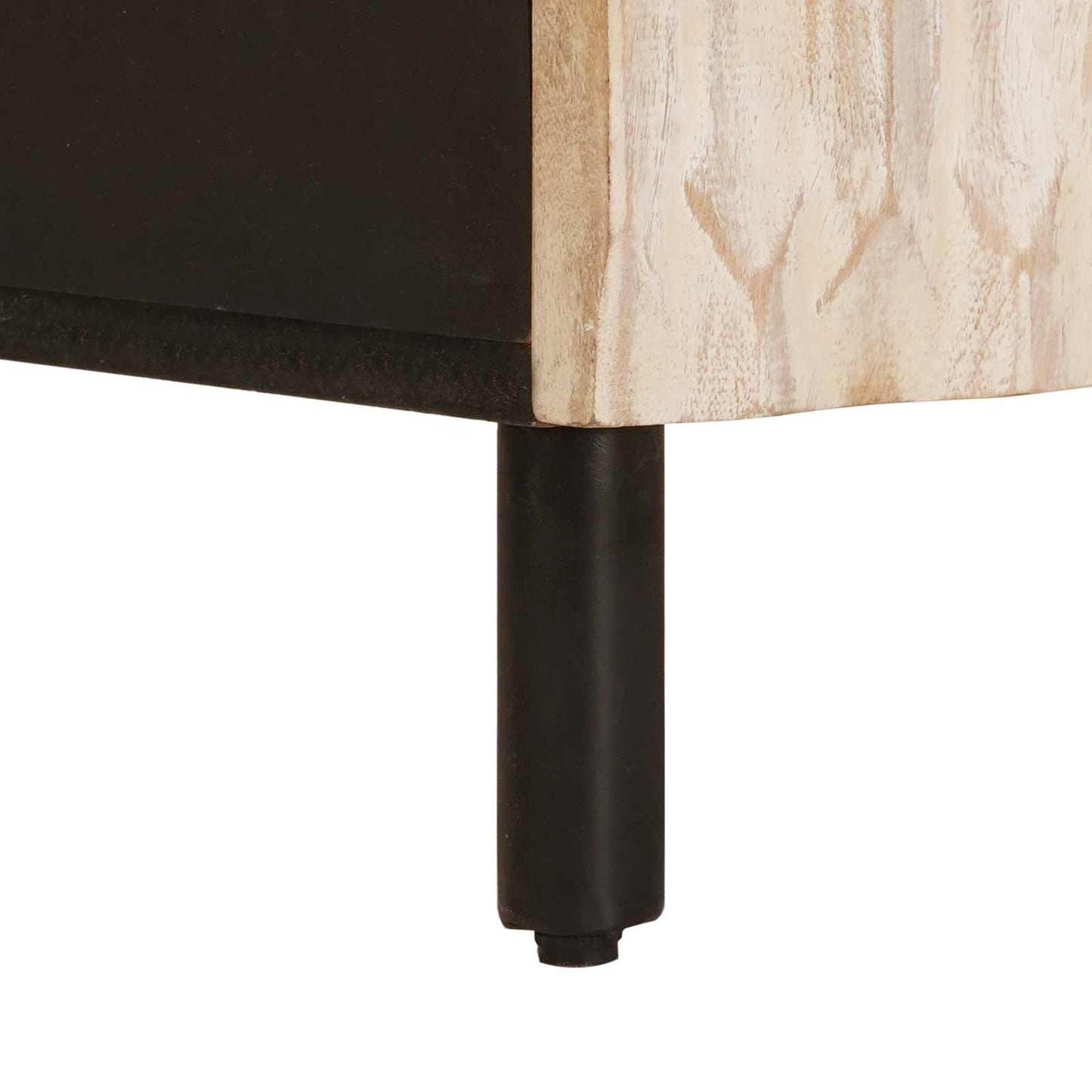 Nattbordskap med skuff Hvit 50 x 33 x 60 cm Massiv mango tre
