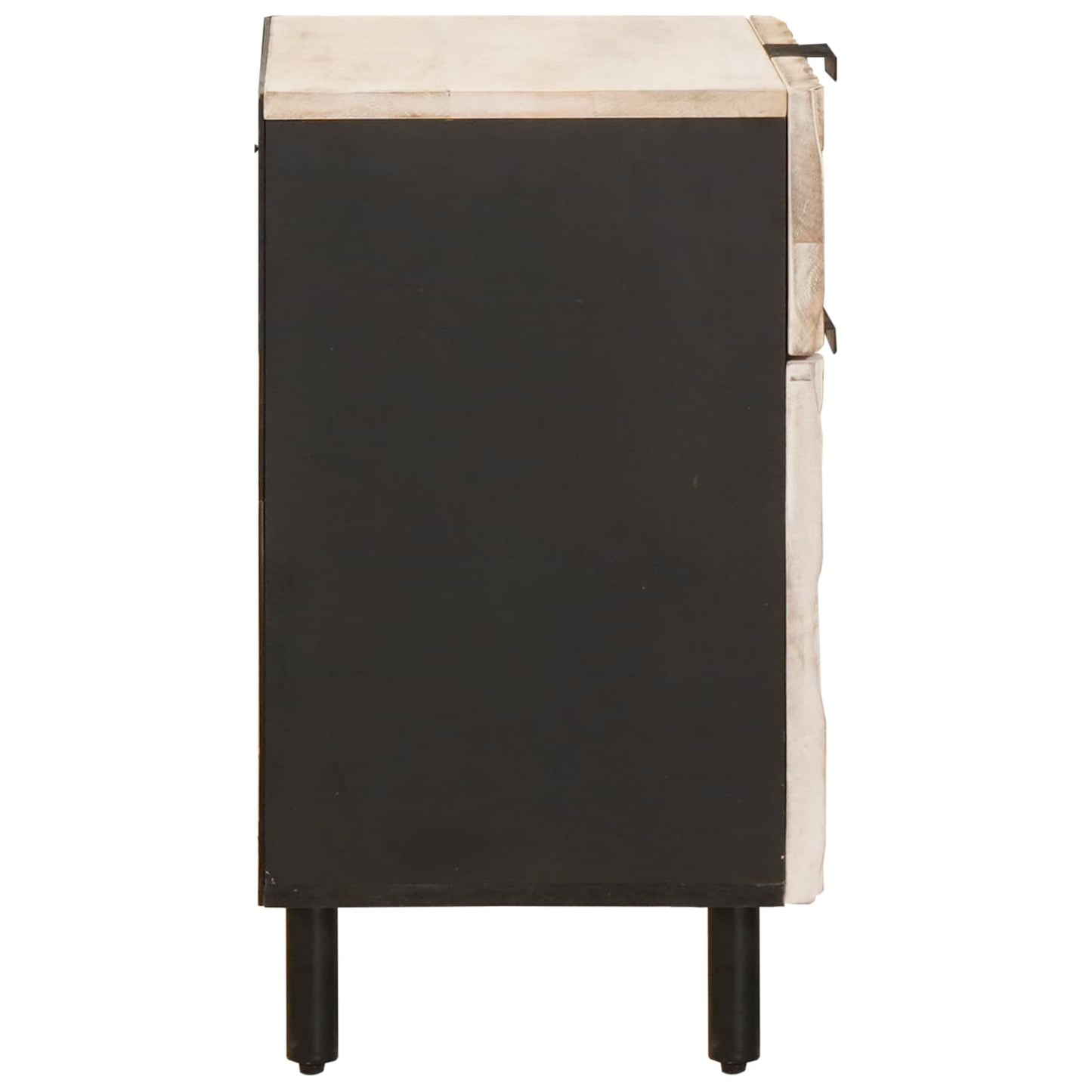 Nattbordskap med skuff Hvit 50 x 33 x 60 cm Massiv mango tre