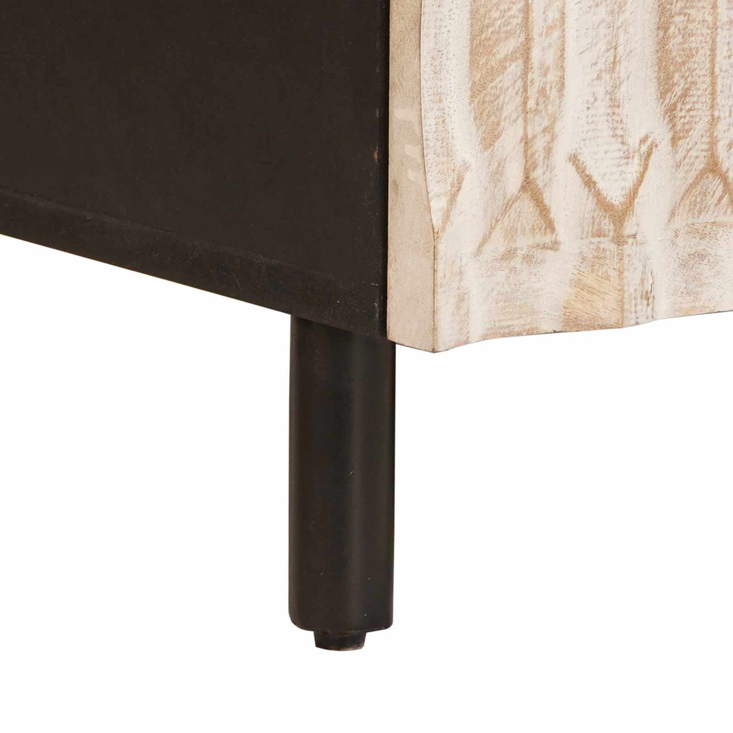 Kaffebord Hvit 100 x 54 x 40 cm Massiv mango tre