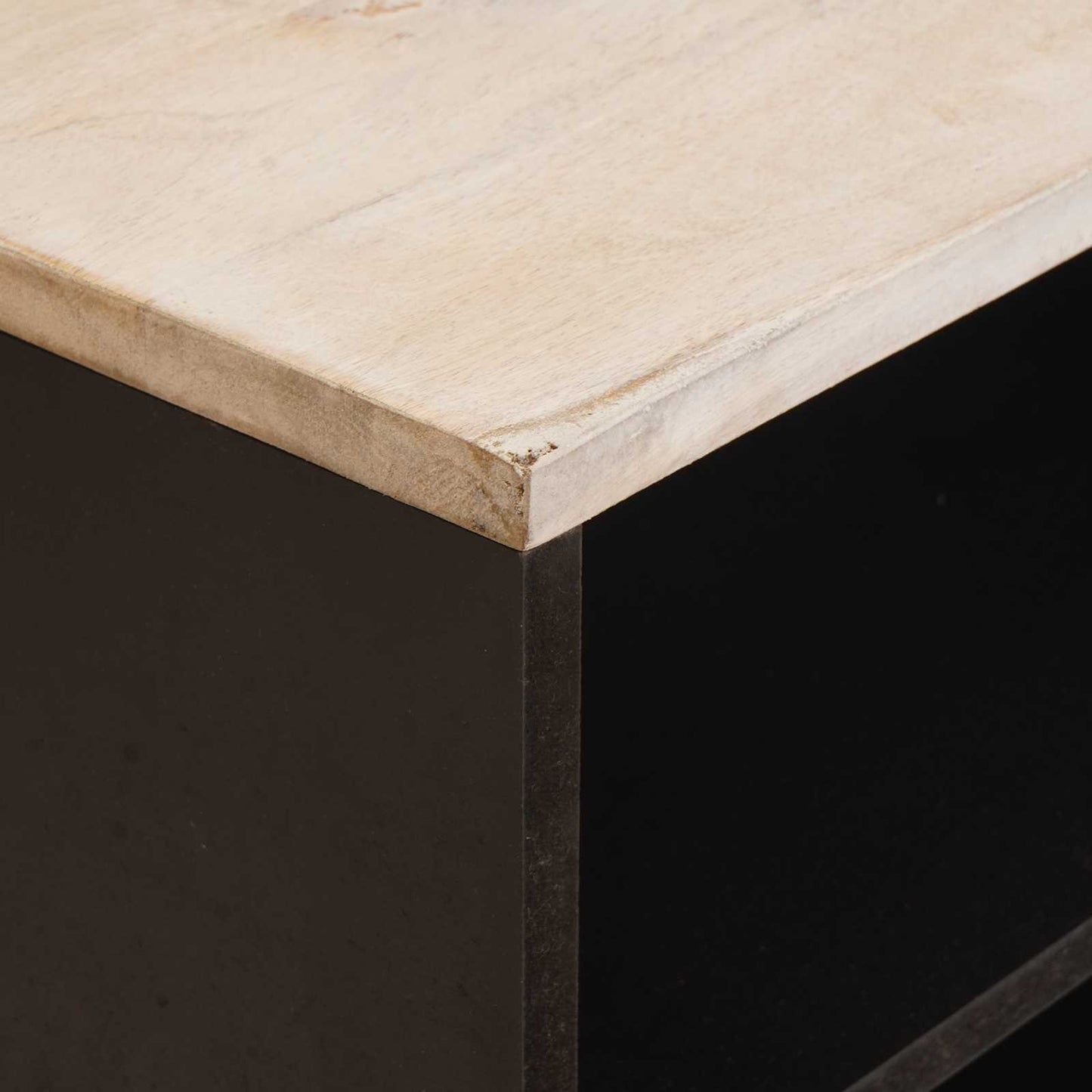 TV-skap Hvit Vask Finish 80 x 33 x 46 cm Massiv mango tre