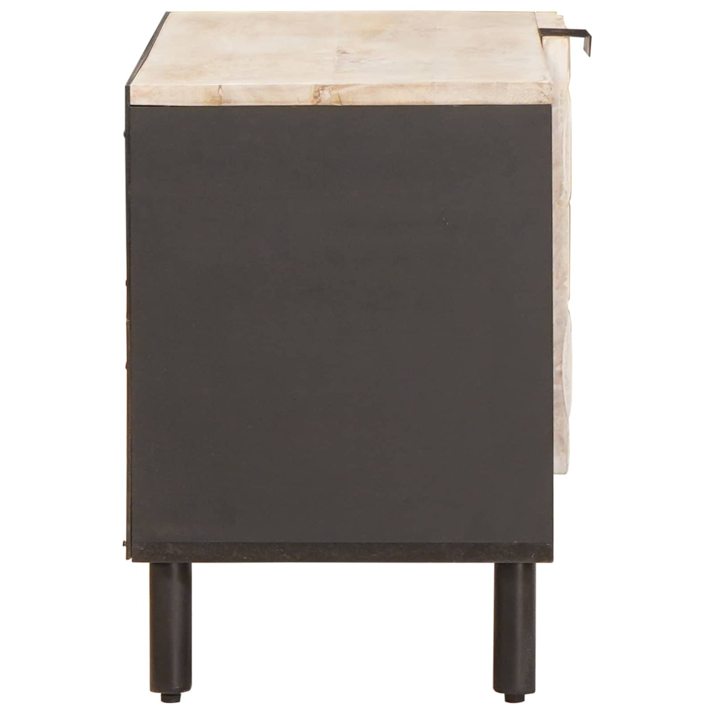 TV-skap Hvit Vask Finish 80 x 33 x 46 cm Massiv mango tre