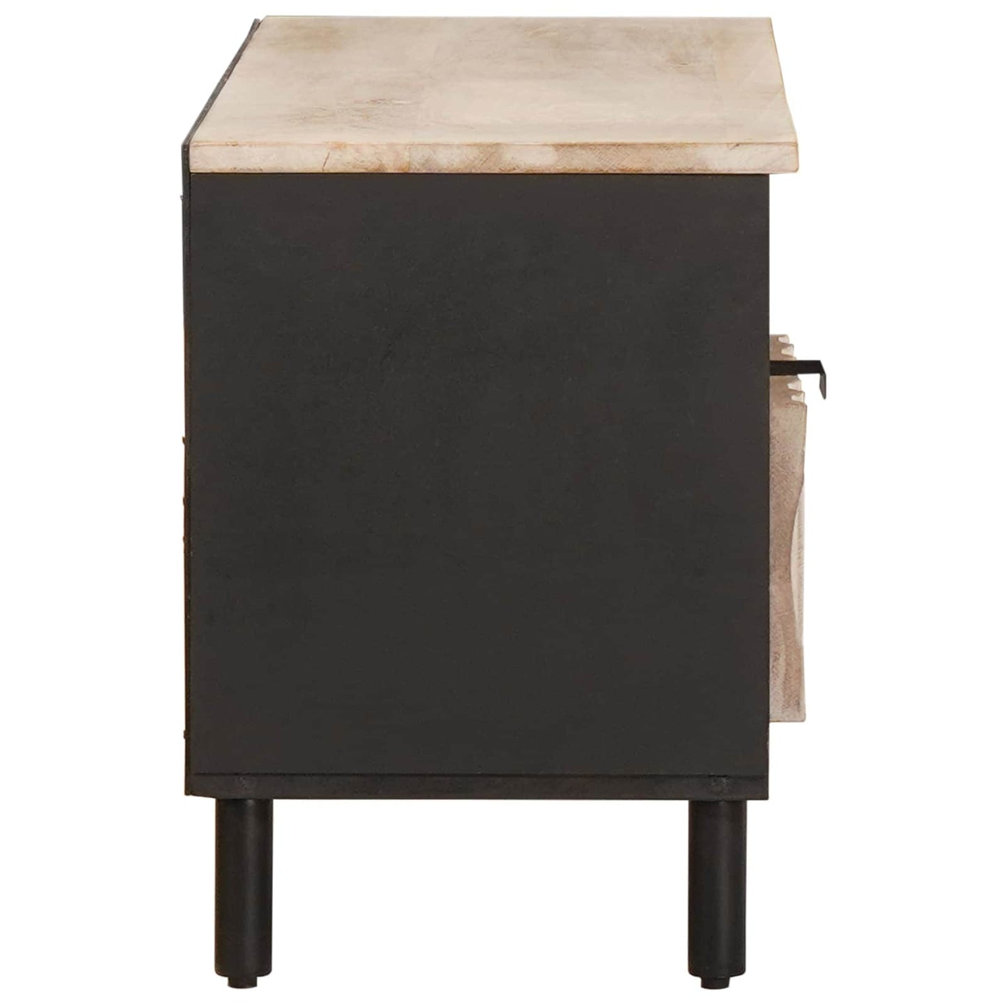 TV-skap Hvit Vask Finish 100 x 33 x 46 cm Massiv mango tre