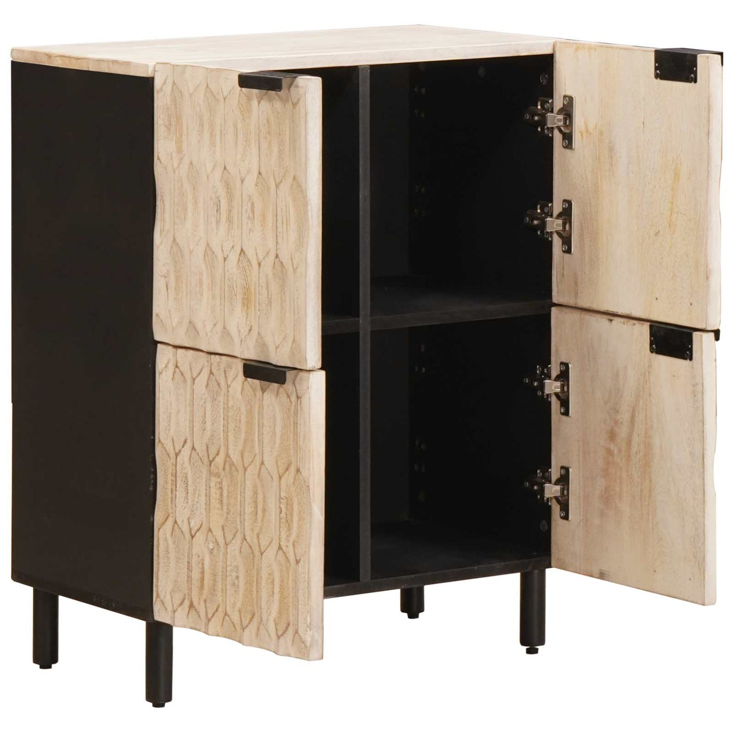 Serviesskap Hvit Vask Finish 60 x 33 x 75 cm Massiv mango tre