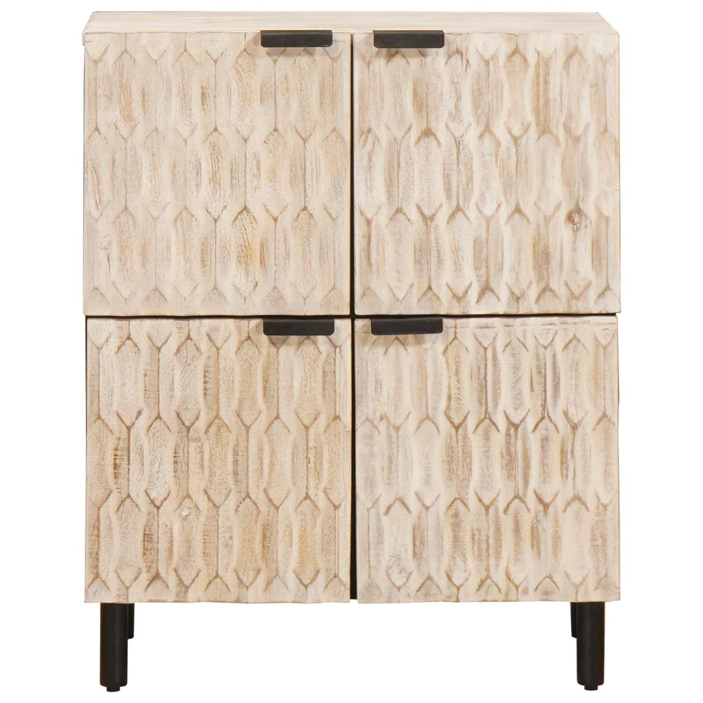 Serviesskap Hvit Vask Finish 60 x 33 x 75 cm Massiv mango tre